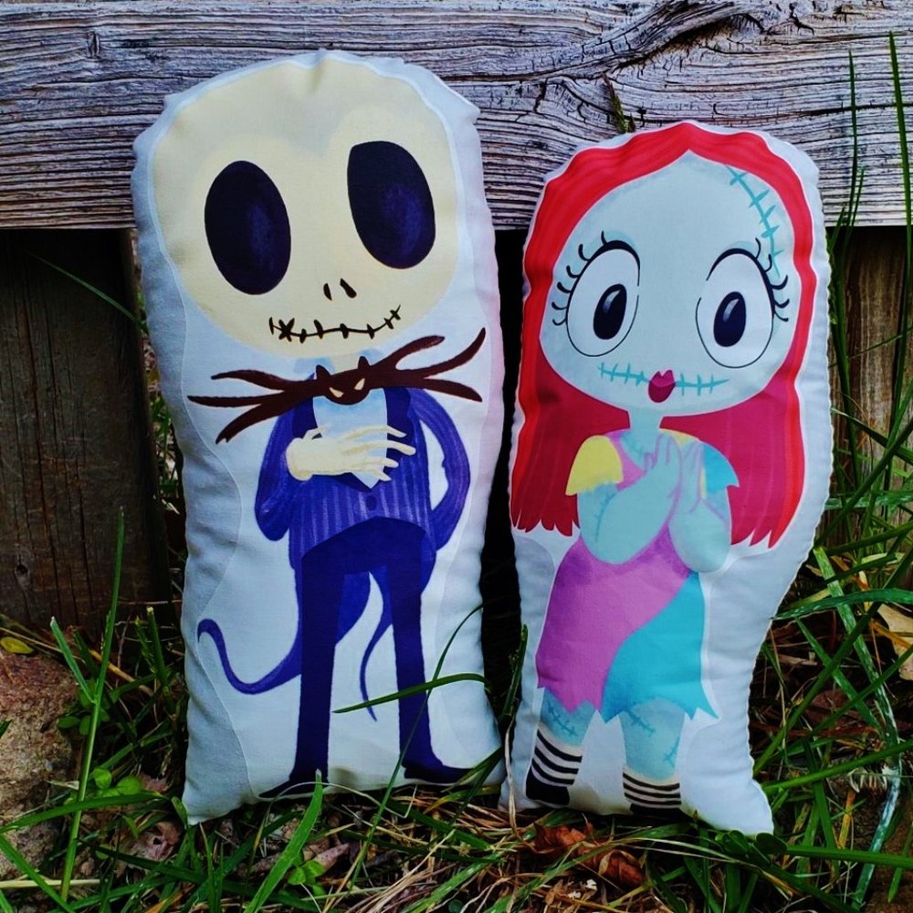 Jack and Sally Pillow Pal Set.